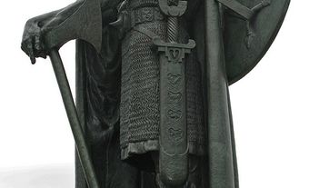Photographie d'une statue de Thorfinn Karlsefni